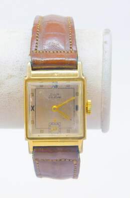 Vintage Elgin De Luxe Gold Filled Case 17 Jewels Men's Dress Watch 23.3g