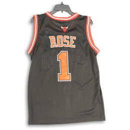 Mens Red Black Chicago Bulls #1 Derrick Rose NBA Jersey Size M alternative image