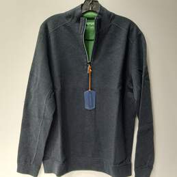 Tommy Bahama Reversible Half Zip Twill Pull-On Sweater Size Medium - NWT