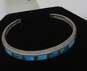 Turquoise Inlay Sterling Silver Bracelet. image number 4