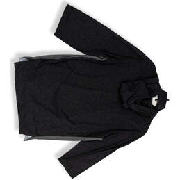 Mens Gray Black Heather 3/4 Sleeve Hooded Pullover Baseball T-Shirt Size L alternative image