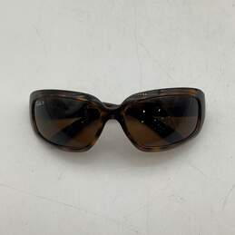 Womens RB4102 Brown Tortoise Frame Brown Lens Polarized Rectangle Sunglasses