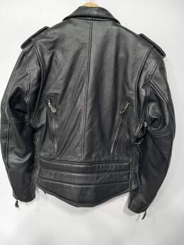 Men's Xelement Leather Retro Motorcycle Jacket alternative image