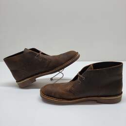 Clarks  Bushacre Brown Oiled Leather Desert Chukka Boots Men's Sz 10.5