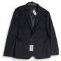 NWT Womens Black Notch Lapel Single Breasted Two Button Blazer Size 44R image number 1