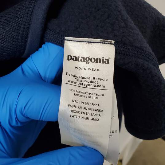Patagonia 1/4 Zip Fleece Sweatshirt Size Medium Dark Blue image number 6