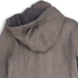 NWT Womens Gray Heather Long Sleeeve Hooded Full-Zip Jacket Size XL