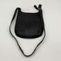 Vintage Coach Womens Black Leather Logo Charm Flat Crossbody Bag Purse w/ COA image number 3