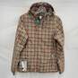Burton WM's 100% Polyester Brown Multi-Colored Pattern Helsinki Hound's-tooth Winter Hooded Jacket Size MM image number 1