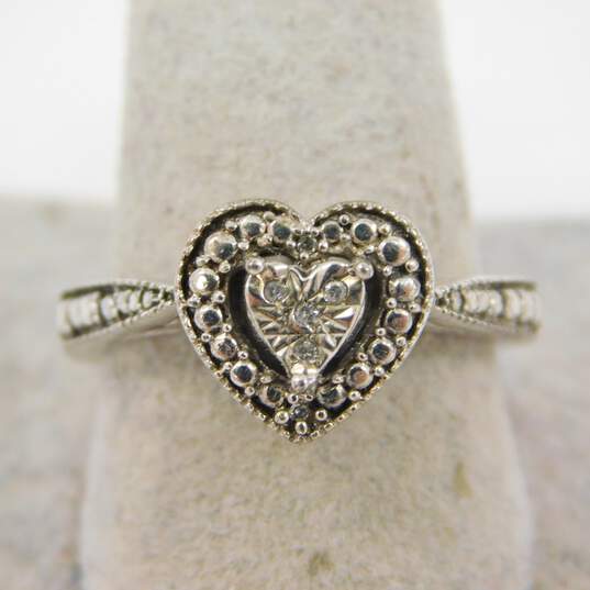 925 Sterling Silver & Diamond Accent Romantic Jewelry image number 2