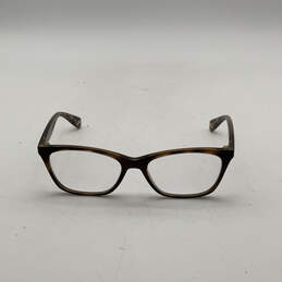 Womens RA7071 Clear Lens Brown Full-Rim Prescription Rectangle Eyeglasses