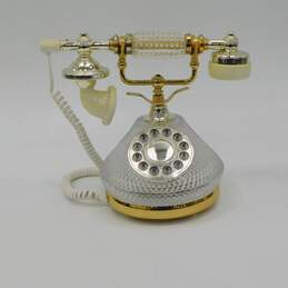 VNTG Crystal Gold Princess Style Home Telephone 1980's TT