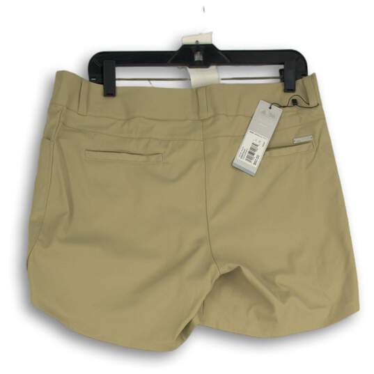 NWT Adidas Womens Beige Flat Front Slash Pocket Golf Chino Shorts Size 10 image number 2