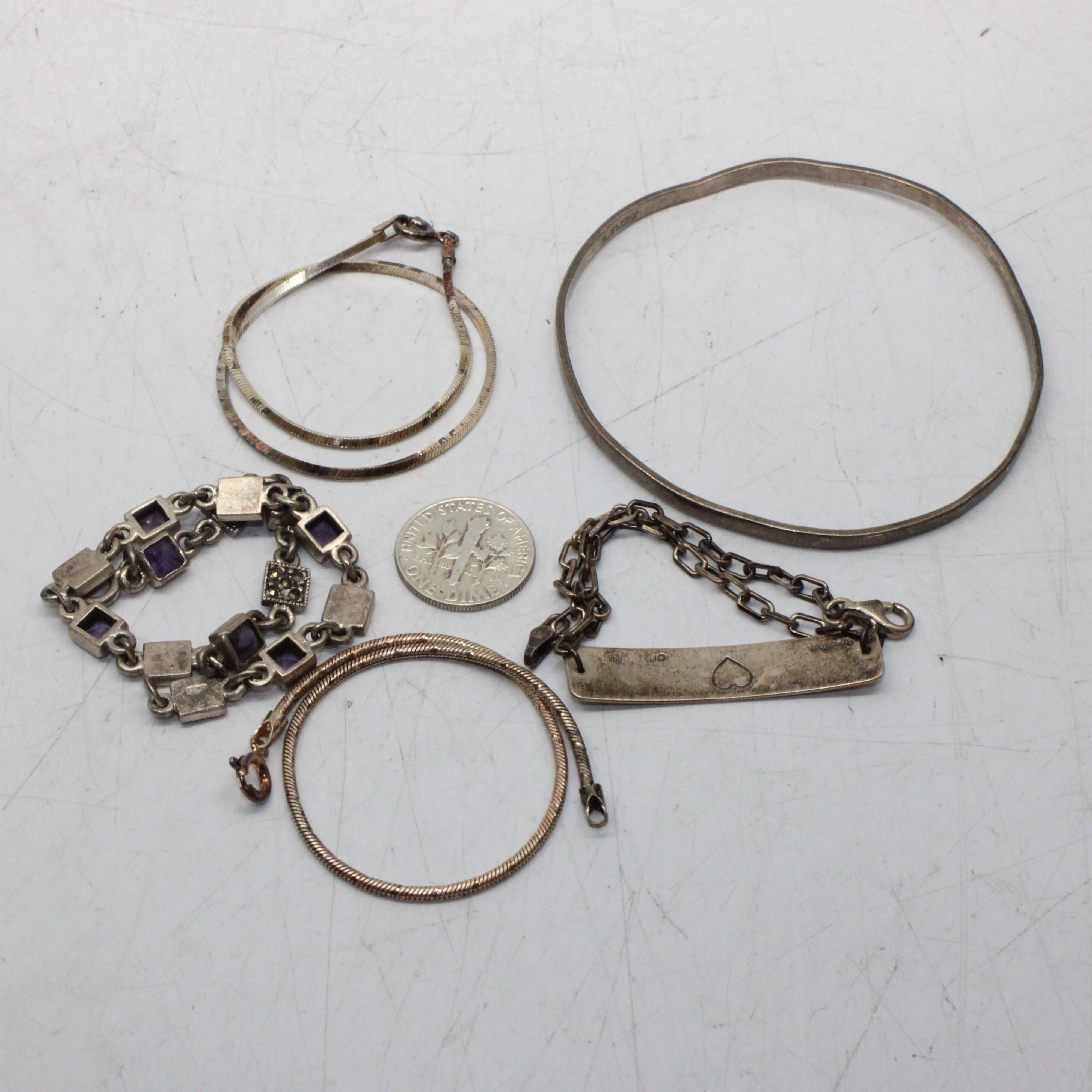 Lot of 7 Vintage Sterling Silver Bracelets, 3 Marked Danecraft | eBay