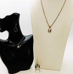 Judith Jack & 925 CZ & Marcasite Pendant Necklaces Teardrop Earrings & Ring