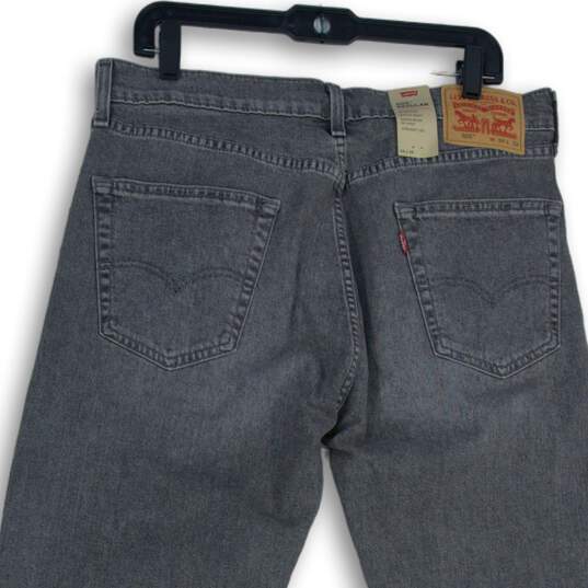 NWT Levi Strauss & Co. Womens 505 Gray Denim Stretch Straight Leg Jeans Sz 34X32 image number 4