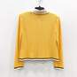 Women's St John Collection By Marie Gray Yellow Knit Zip Up Sweater Size 12 image number 2
