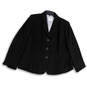Womens Black Long Sleeve Single Breasted Three Button Blazer Size 18W image number 1