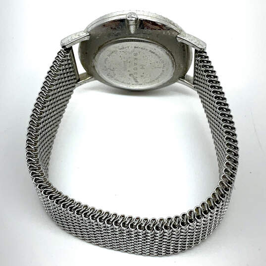 Designer Skagen Denmark Rhinestone Dial Stainless Steel Analog Wristwatch image number 3