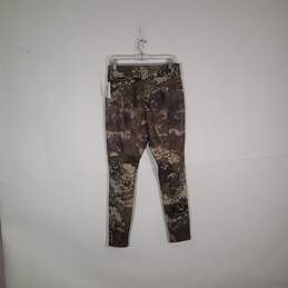 Womens Camouflage Zipped Pockets Skinny Leg Hunting Pants Size Medium