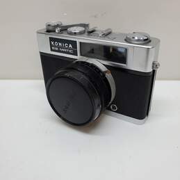 Konica EE-Matic Deluxe Rangefinder 35mm Film Camera 40mm f2.8 Lens & Leather Case