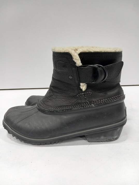 Sorel Women's Black Rubber and Leather Boots Size 8.5 image number 3