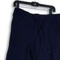 Talbots Womens Navy Blue Elastic Waist Flat Front Pull-On Track Pants Size 1X image number 3