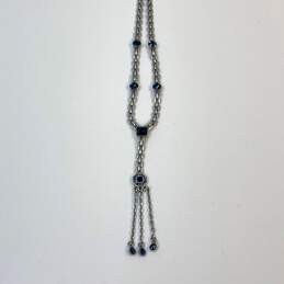Designer Givenchy Silver-Tone Rhinestone Link Lariat Necklace alternative image