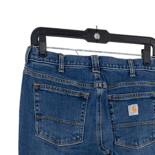 Womens Blue Denim Medium Wash 5-Pocket Design Straight Leg Jeans Size 6R image number 4