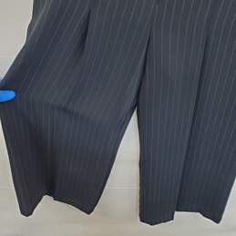 Wm TopShop Cropped Wide Navy Stripe Culottes Skirt Pants Sz 6 alternative image