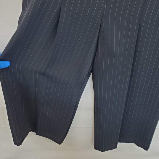 Wm TopShop Cropped Wide Navy Stripe Culottes Skirt Pants Sz 6 image number 2