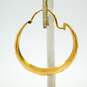Fancy 14k Yellow Gold Etched Hoop Earrings 4.5g image number 3