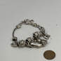 Designer Brighton Silver-Tone Chain Rhinestone Multiple Charm Bracelet image number 3