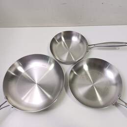 Lolykitch Stainless Steel Frying Pans Assorted 3pc Lot alternative image