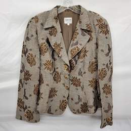 Armani Collezioni Women's Brocade Floral Print Blazer Size 14 w/COA