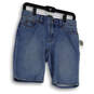 NWT Womens Blue Medium Wash Pockets Denim Straight Leg Boyfriend Shorts 4 image number 1