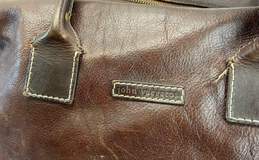 John Varvatos Large Brown Leather Duffle Bag alternative image