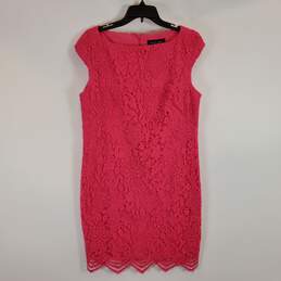 Black Label Women Pink Lace Midi Dress Sz 12 NWT