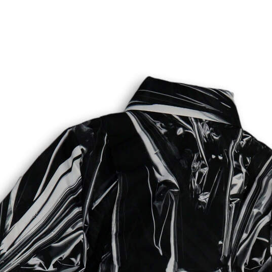 Womens Black Ice Graphic Reflective Print Full-Zip Activewear Jacket Size S image number 4