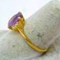 14K Yellow Gold Amethyst & Diamond Accent Ring 2.4g image number 3