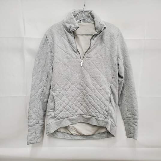 Buy the Lululemon Women's Athletica Light Gray Quilted Pullover
