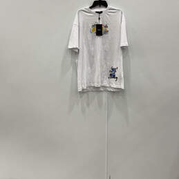 NWT Mens White Short Sleeve Crew Neck V Paris Graphic T-Shirt Size XXL