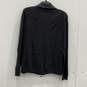 Womens Black Long Sleeve Collared Knitted Full-Zip Sweater Size Large image number 2