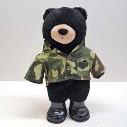 Build A Bear Workshop Camo Military Army Black Teddy Bear