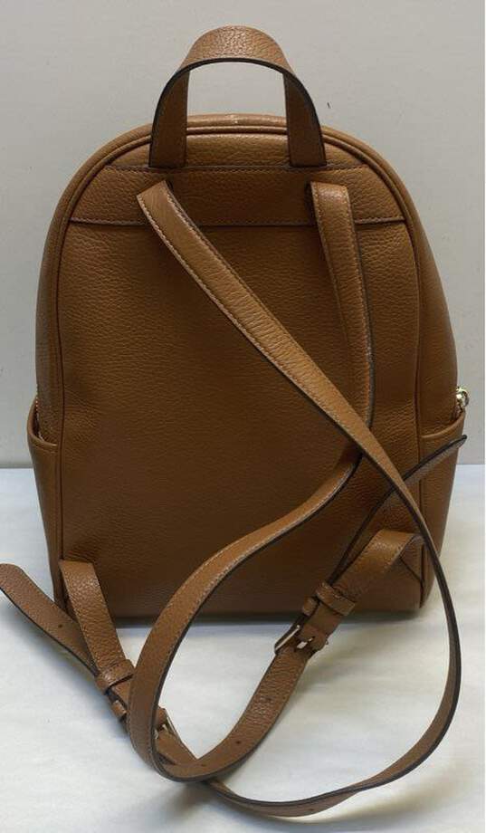 Kate Spade Pebble Leather Leila Dome Backpack Brown image number 2