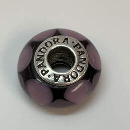 Designer Pandora 925 Sterling Silver Purple Murano Glass Beaded Charm alternative image