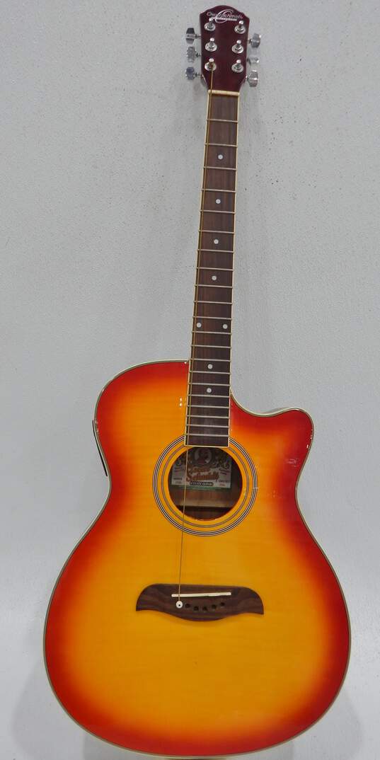 Oscar Schmidt by Washburn Brand OACEFCS Model Acoustic Electric Guitar image number 1