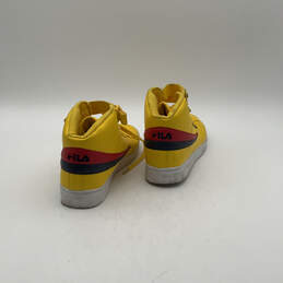 Mens Vulc 13 Yellow Leather High Top Lace-Up Round Toe Sneaker Shoes Sz 10 alternative image