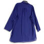 Womens Blue Long Sleeve Pointed Collar Regular Fit Button-Up Shirt Sz XL 18 image number 2