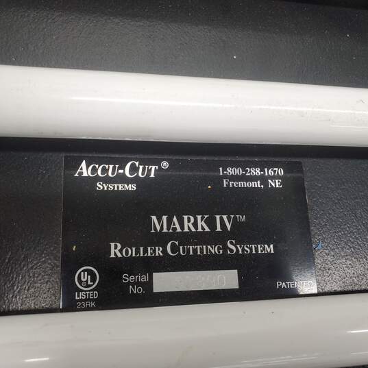 Accu-Cut Mark lV Roller Cutting System Used/Untested/Turning Arm Roller Works image number 3